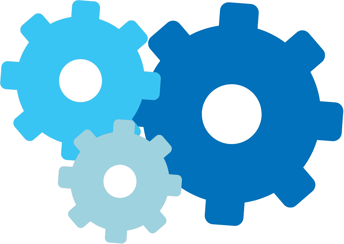 Icon showing gears symbolizing customized bookkeeping and tailored reports